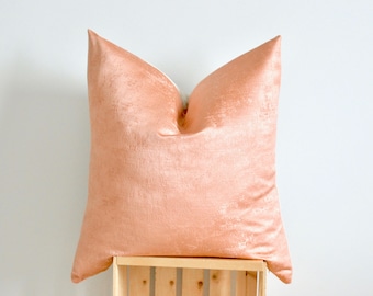 Coral Pillow The Roisin Pillow Cover Coral Pink Metallic Decorative Throw Pillow