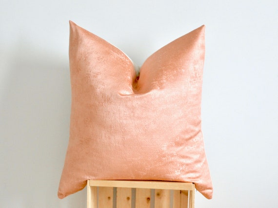 Coral Pillow the Roisin Pillow Cover Coral Pink Metallic