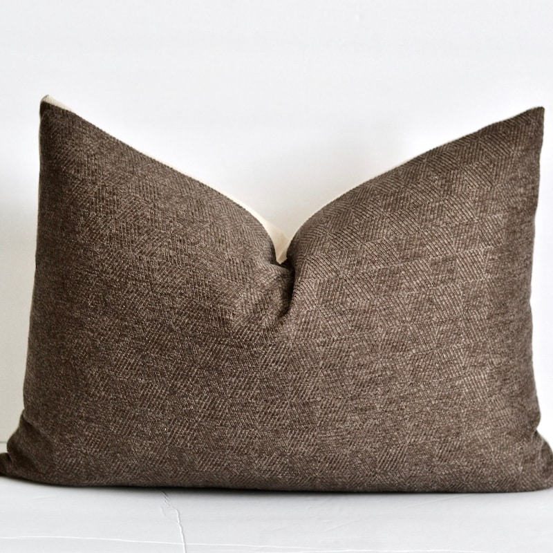 Brown Lumbar Pillow Etsy