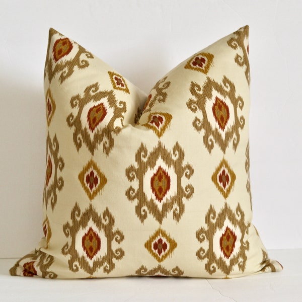 Red Ikat Pillow Etsy