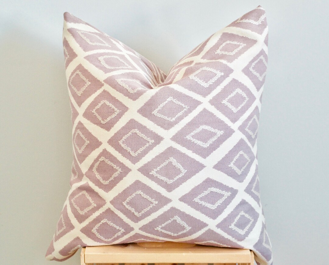 Mauve Pink Geometric Pillow Covers the Maude Pillow Cover Etsy