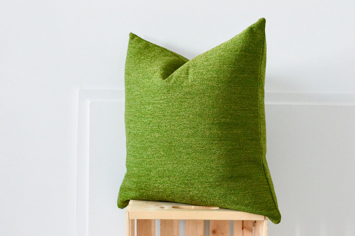 Kelly Green Tweed Pillow the Coda Pillow Cover Modern Tweed Etsy
