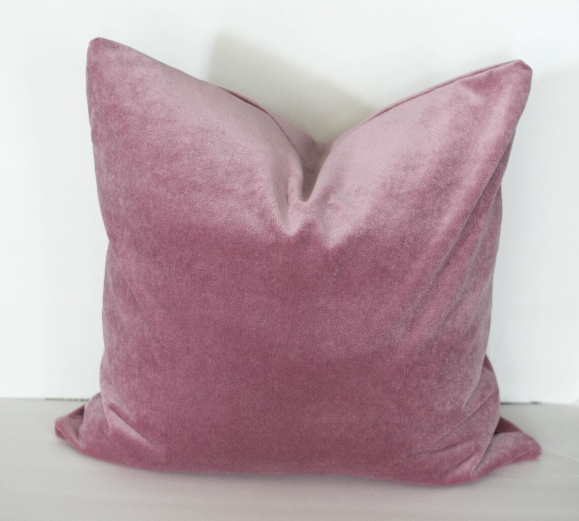 Mauve Pink Purple Velvet Pillow Cover Shiny Throw Pillow Mauve Etsy