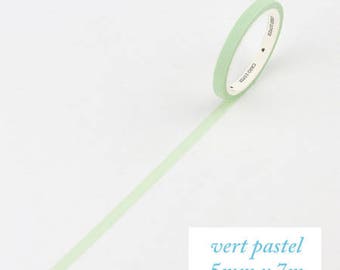 1 rouleau masking tape (très fin) couleurs basiques, vert pastel, 5mm*7mètres