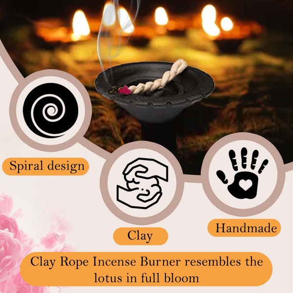 Clay Rope incense burner