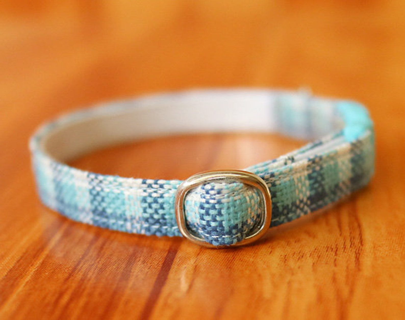 Blue Plaid Cat Collar Personalized Buffalo Plaid Personalized Etsy