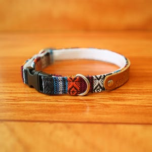 Personalized Aztec Cat Collar: Native Color Breakaway Kitten Collar
