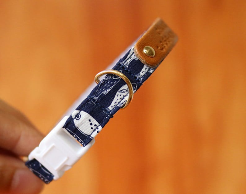 Soft Cotton Cat Collar Personalized Fish Cat Collar with Etsy