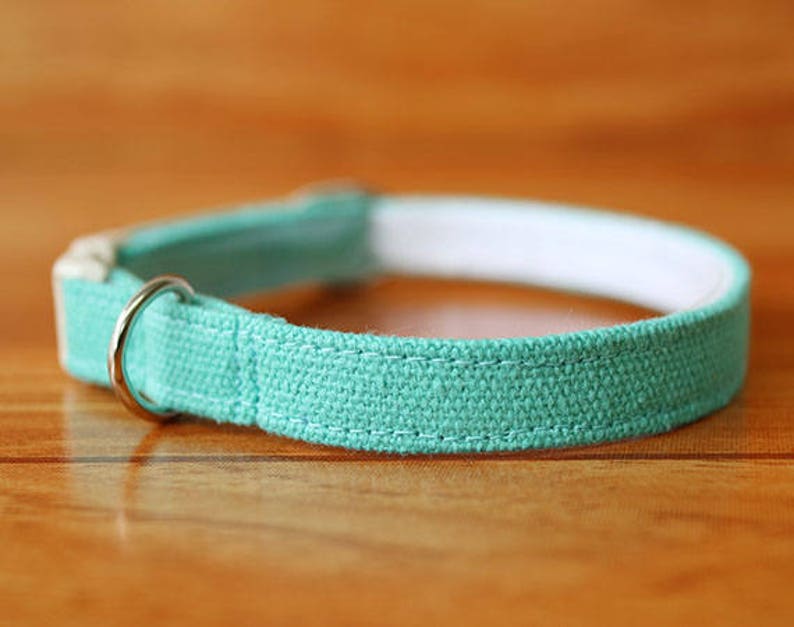 Minimal Mint Cat Collar Mint Green Cat Collar Chocky Cat Etsy