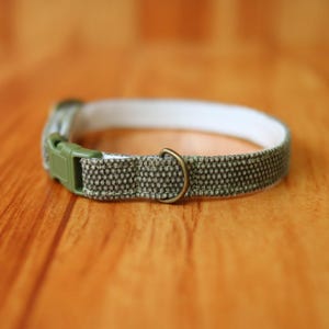 Olive Green Cat Collar: Earth Tone Breakaway Kitten Collar