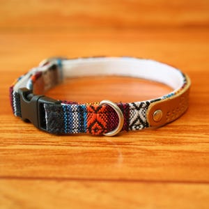 Native Color Cat Collar Personalized, Aztec Cat Collar Breakaway, Chocky Cat Collar Personalized, Kitten Collar, Small Dog Collar
