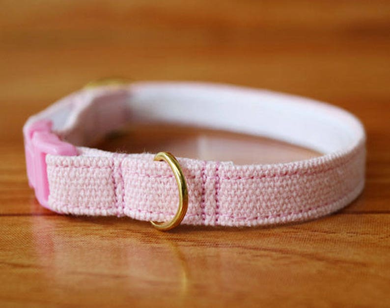 Pastel Pink Cat Collar Minimal Pink Cat Collar Chocky Cat Etsy UK