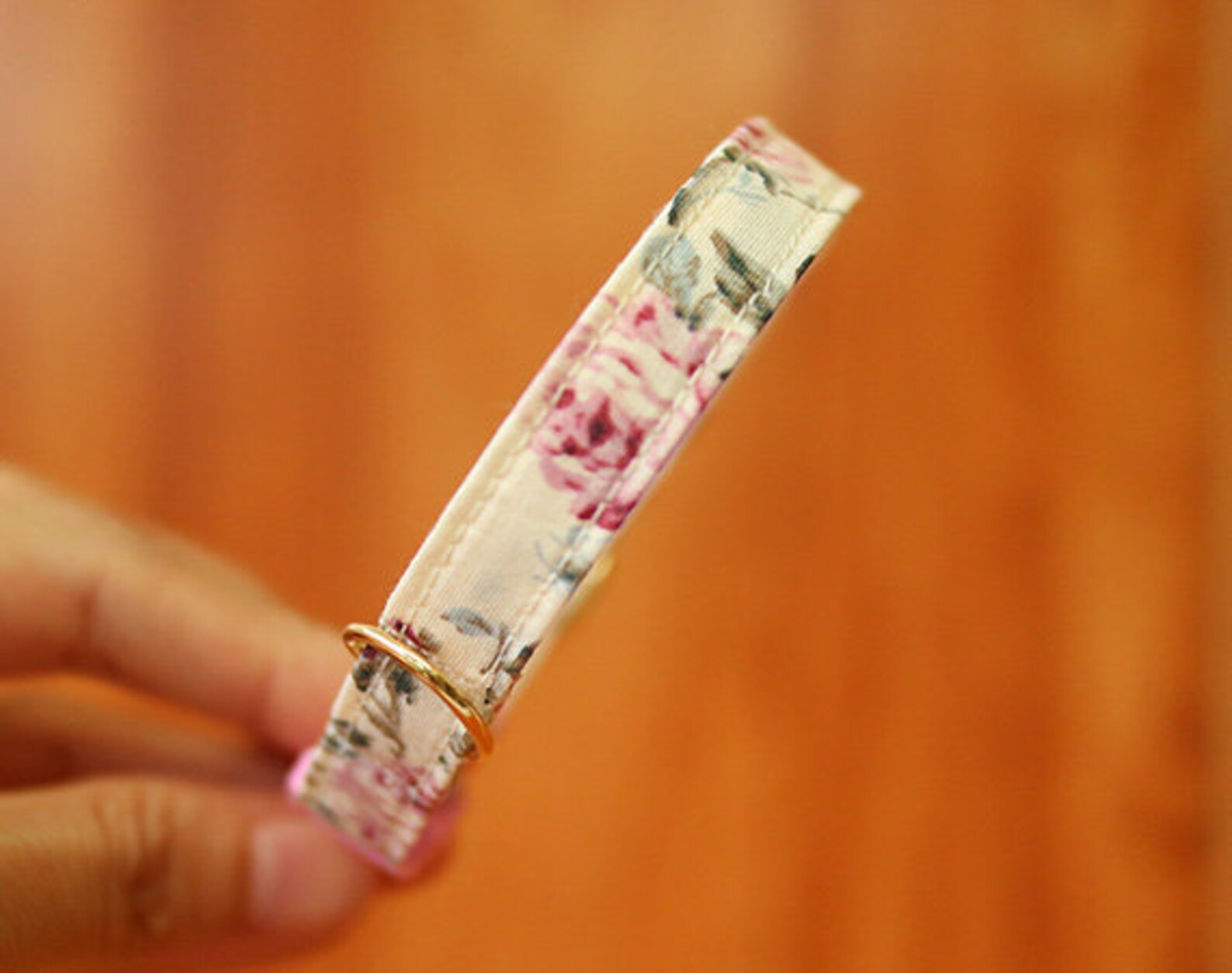 Pink Rose floral Cat Collar Rose flower Cat Collar Vintage Etsy