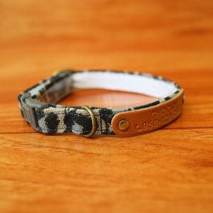 Leopard Personalized Cat Collar, Chocky Cat Collar Personalized, Chocky Cat Collar Tag, Cat Collar Breakaway, Small Dog Collar