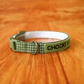 Green Gingham Cat Collar: Personalized Cotton Breakaway, Custom ID Tag product logo