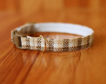 Collar para gato con diseño de búfalo marrón: seguridad desprendible, gatito/perro pequeño