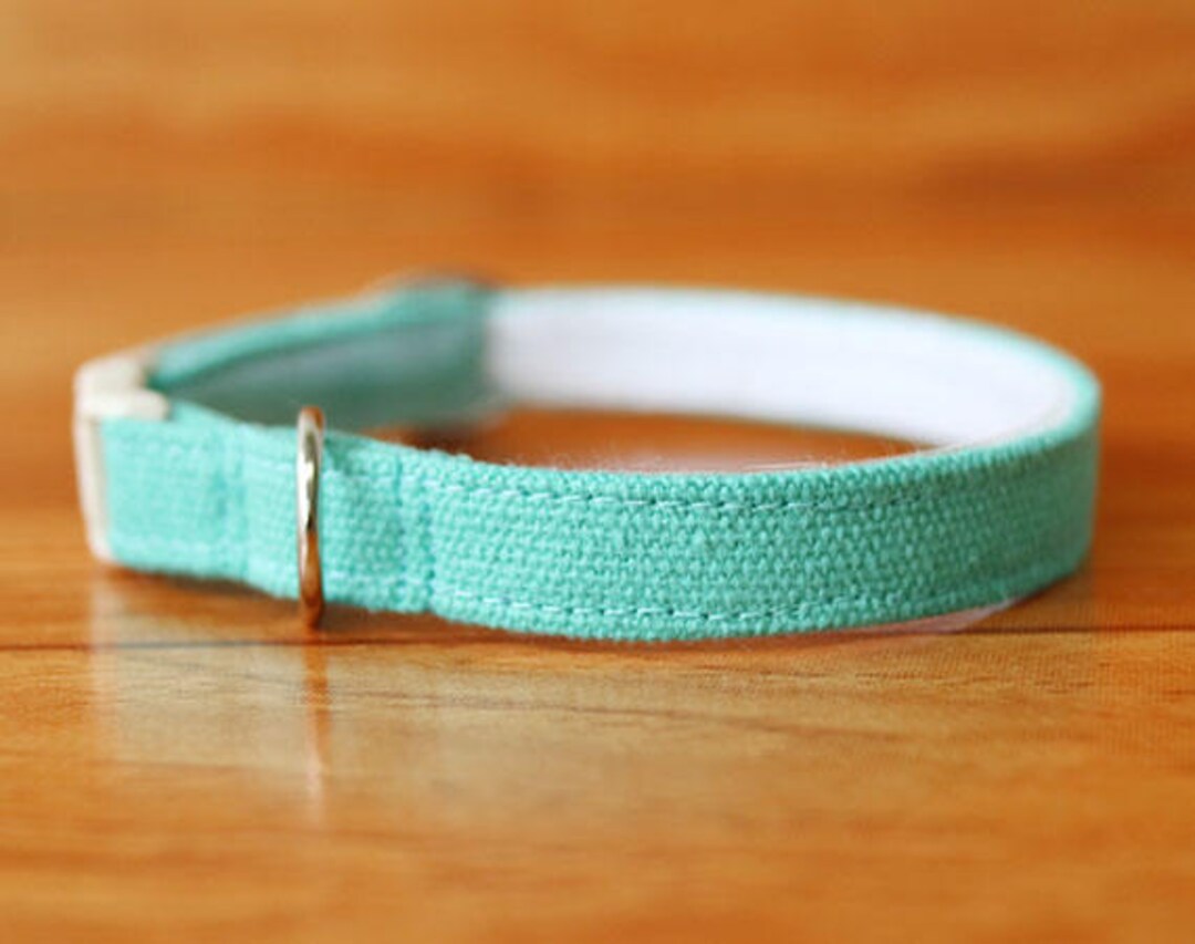 Minimal Mint Cat Collar Mint Green Cat Collar Chocky Cat Etsy