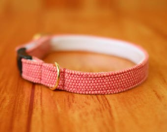 Earth Tone Red Cat Collar: Secure Breakaway Clasp, Easily Adjustable Fit