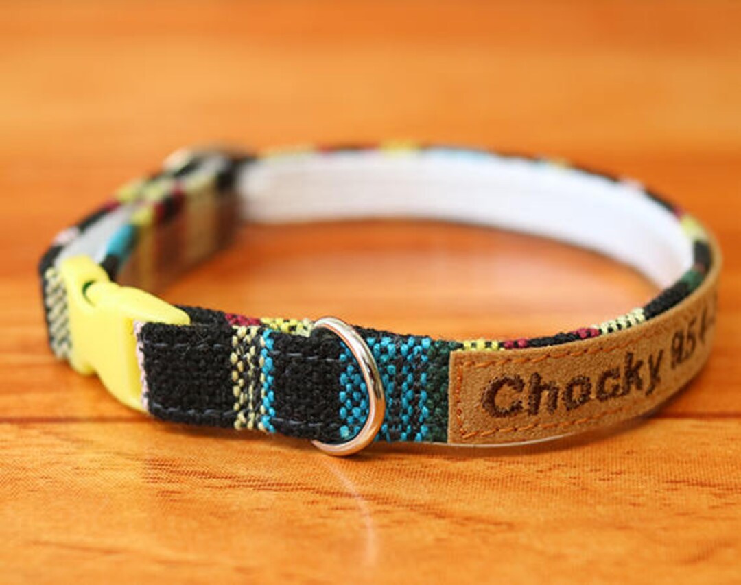 Hipster Cat Collar Personalized, Chocky Personalized Cat Collar, Chocky