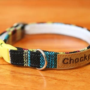 Hipster Cat Collar Personalized, Chocky Personalized Cat Collar, Chocky Cat Collar Tag, Cat Collar Breakaway, Chocky Small Dog Collar