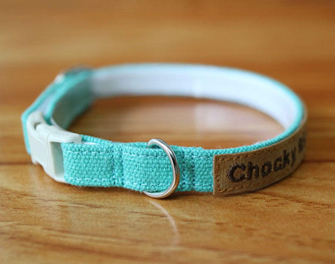 Mint Green Cat Collar Personalized, Chocky Cat Collar Personalized, Chocky Cat Collar Tag
