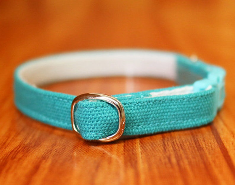 Turquoise Blue Cat Collar personalized Blue Personalized Cat Etsy