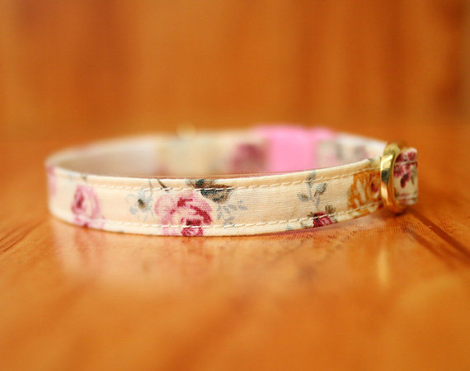 Pink Rose floral Cat Collar Rose flower Cat Collar Vintage Etsy