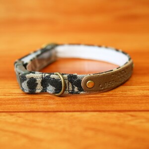 Stylish Leopard Personalized Cat Collar, Chocky Cat Collar Personalized, Chocky Cat Collar Tag, Cat Collar Breakaway, Small Dog Collar