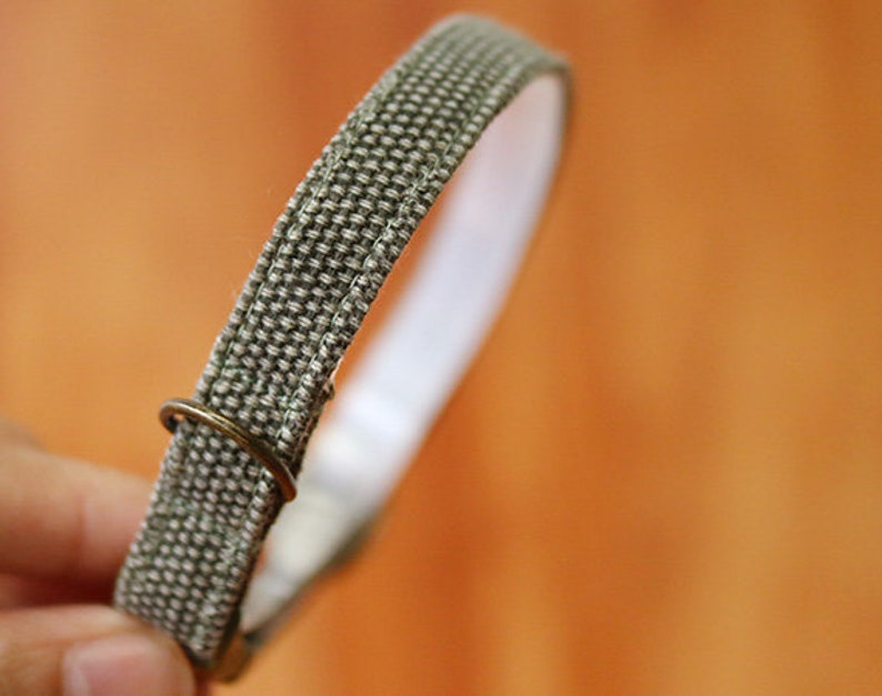 Earth Tone Green Cat Collar Olive Green Cat Collar Breakaway Etsy