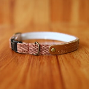 Personalized Copper Red Cat Collar: Earth Tone Breakaway, Custom ID Tag