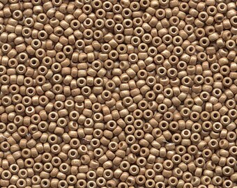 11-94204F-TB Duracoat Matte Champagne Miyuki Seed Beads 11-0 in Tube