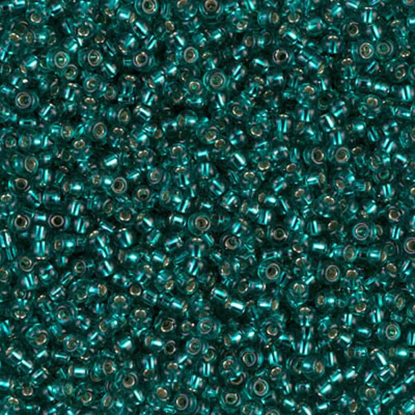 thumbnail image 2 of Miyuki Delica Seed Bead 15/0 Transparent Jade Copper Lined 2-inch Tube 2 of 11