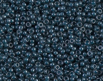 11-9390-TB Transparent Steel-Blue Luster Miyuki Seed Beads 11-0 in Tube