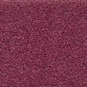15-91606-TB Dyed Semi Frosted Transparent Rose Miyuki Seed Beads 15-0 in Tube