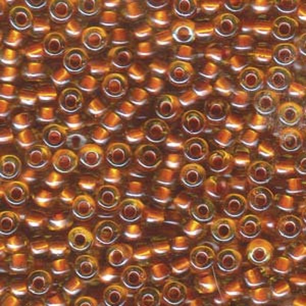 6-93802-TB Pearlized Light Amber-Copper Miyuki Seed Beads 6-0 in Tube