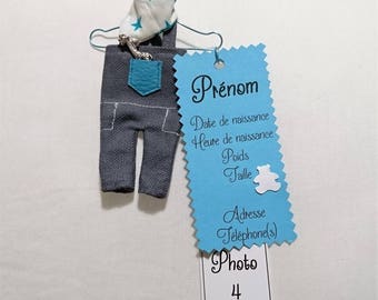 Faire part de naissance garcon : Naissance, Baptême, Baby shower gris et bleu