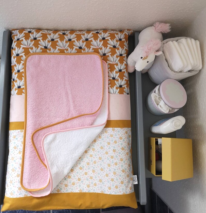 Pack of Changing Mat and 2 Sponges Coordinated Mustard Yellow Etsy