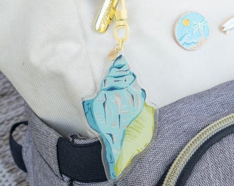 Acrylic Conch Shell Keychain