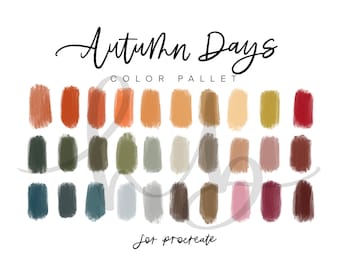 Autumn Days Procreate Color Palette