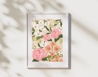 Spring Florals Print | Digital Download Art Print
