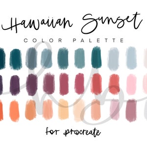 Hawaiian Sunset Procreate Color Palette