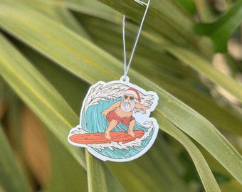 Surfin' Santa Scented Car Charm | Vanilla