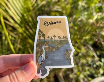 Coastal Alabama Sticker | 3 x 3 in