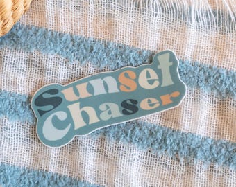 Sunset Chaser (Blue) Sticker || 3 x 1 in.