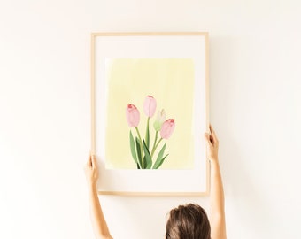 Wydruk Tulipanów // Cyfrowe pobieranie wydruku artystycznego