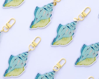 Acrylic Conch Shell Keychain
