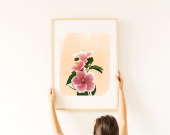 Wydruk hibiskusa | Cyfrowe pobieranie wydruku artystycznego