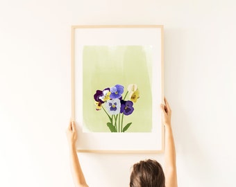 Pansy Print \\ Digital Download Art Print