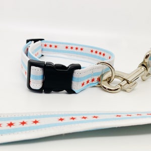 Chicago Flag Collar & Leash Set