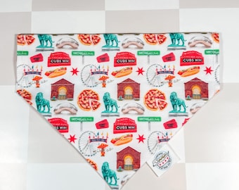 Chicago Landmarks Dog Bandana, Pet Scarf